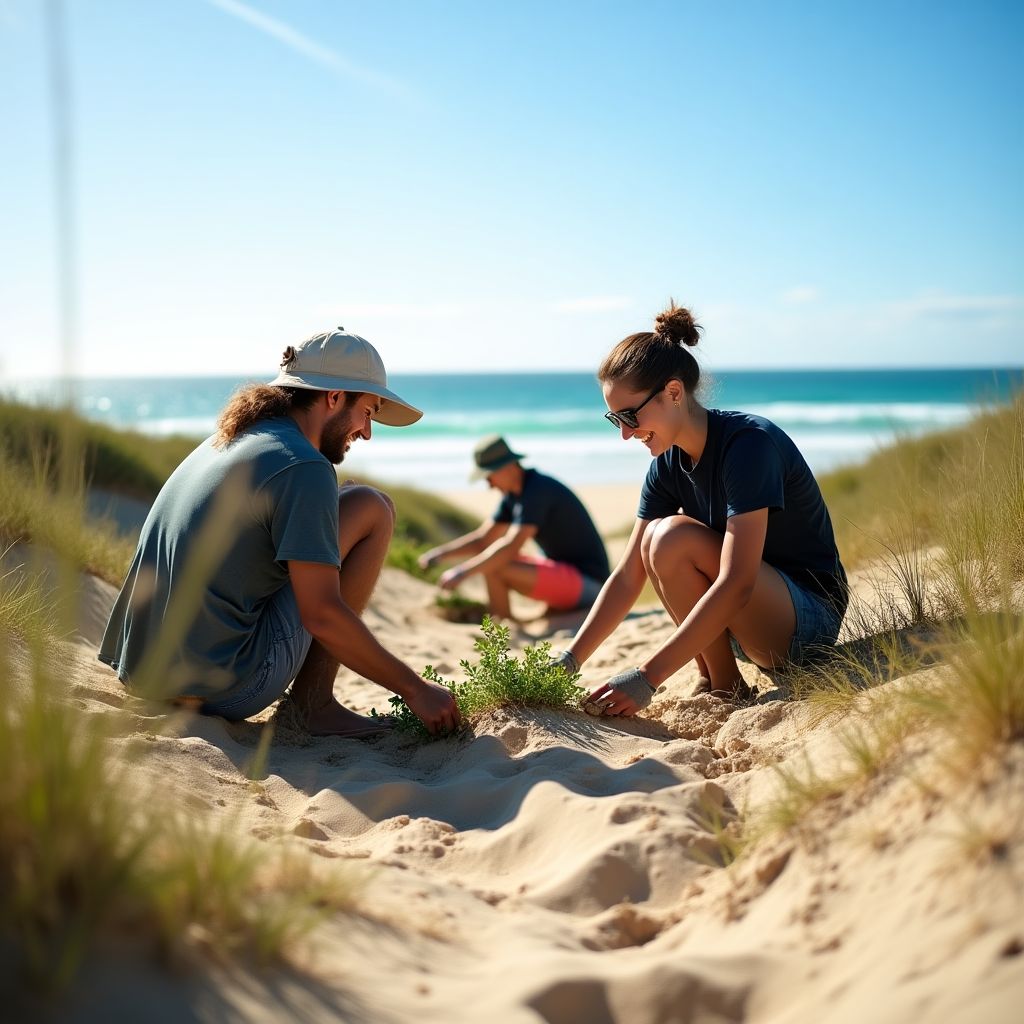 Beach conservation effort led by our team